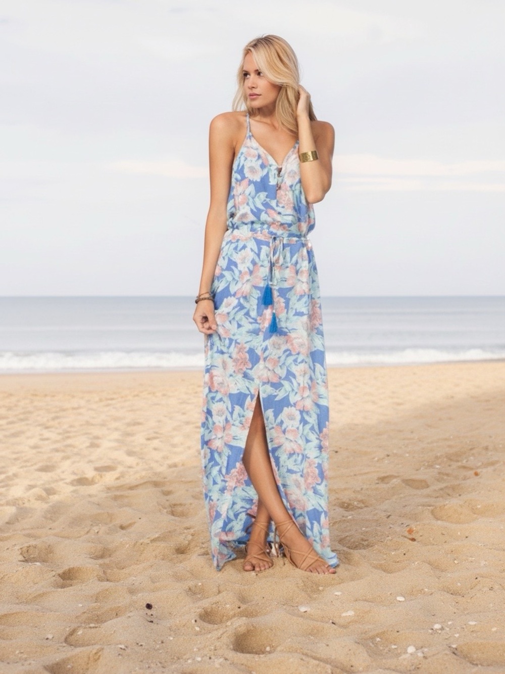 Rip Curl Mia Flores Maxi Dress Lightweight Swimsuit Coverup Size XL NWT